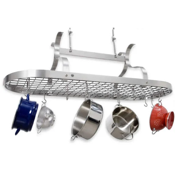 Kitchen utensils for corner prep-Enclume Scroll Arm Oval Rack