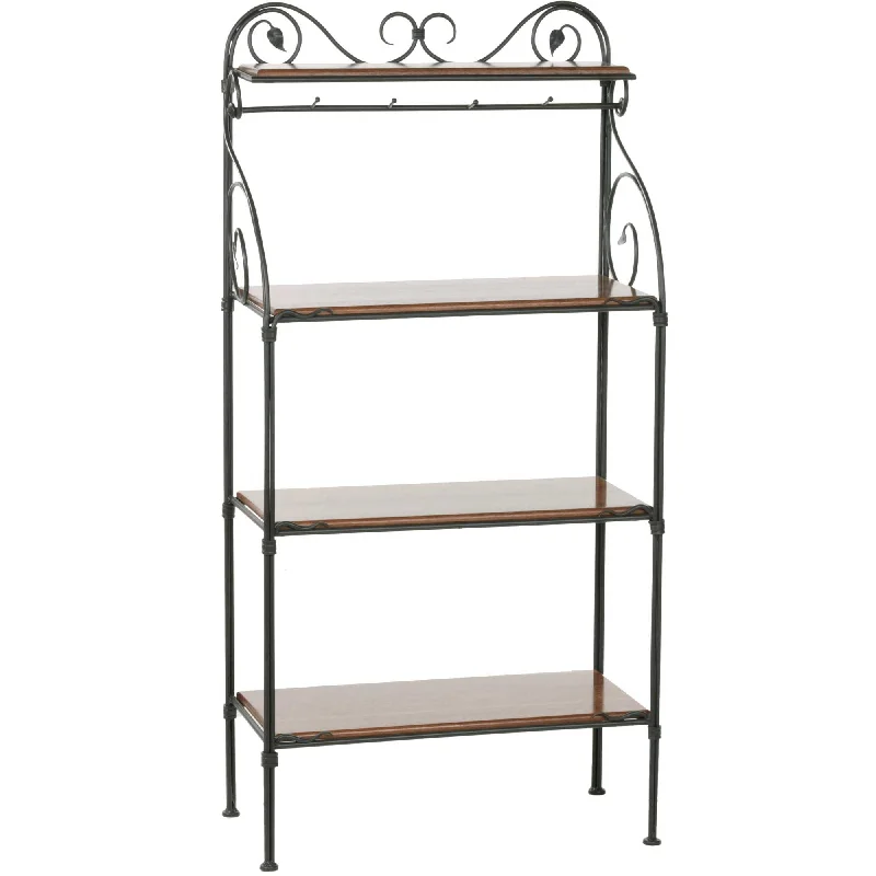 Kitchen tools for fun shapes-Leaf 4 Tier Iron Bakers Rack