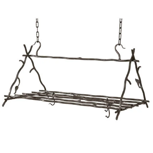 Kitchen utensils for tailgating-Sassafras Triangle Pot Rack