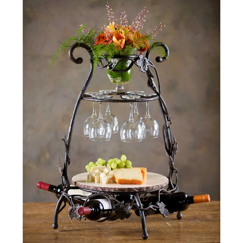 Kitchen utensils for flea markets-Wrought Iron Wine & Cheese Party Server