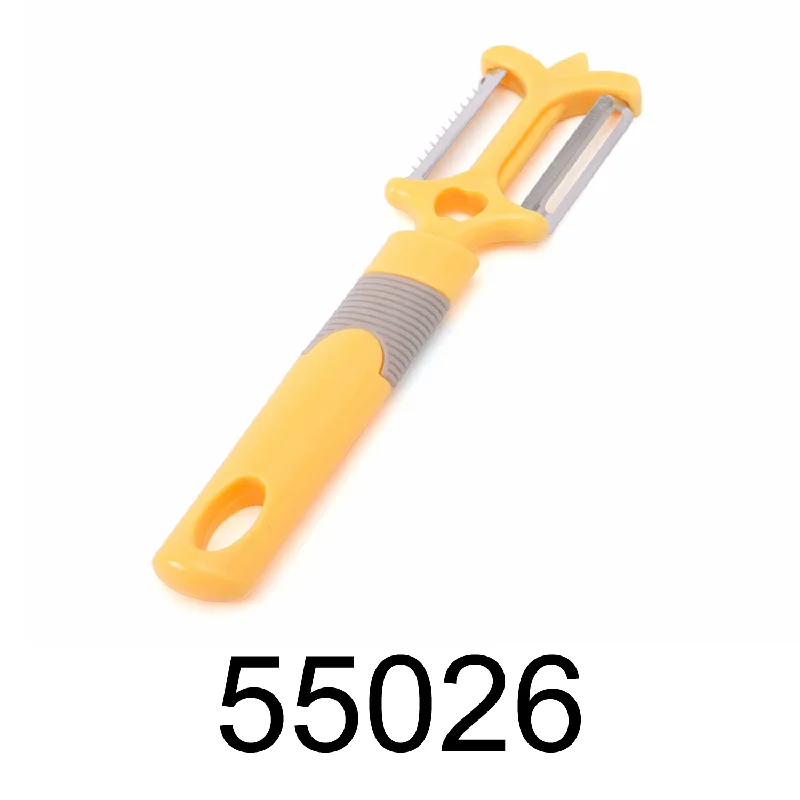 Kitchen tools for filtering-Yellow Double-sided Peeler For Apple, Carrot, Cucumber