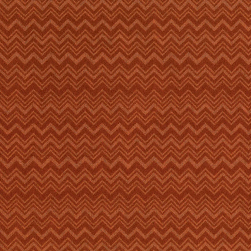 Wallpaper for calm nursery-Chevron Small Flocked Wallpaper in Burnt Orange