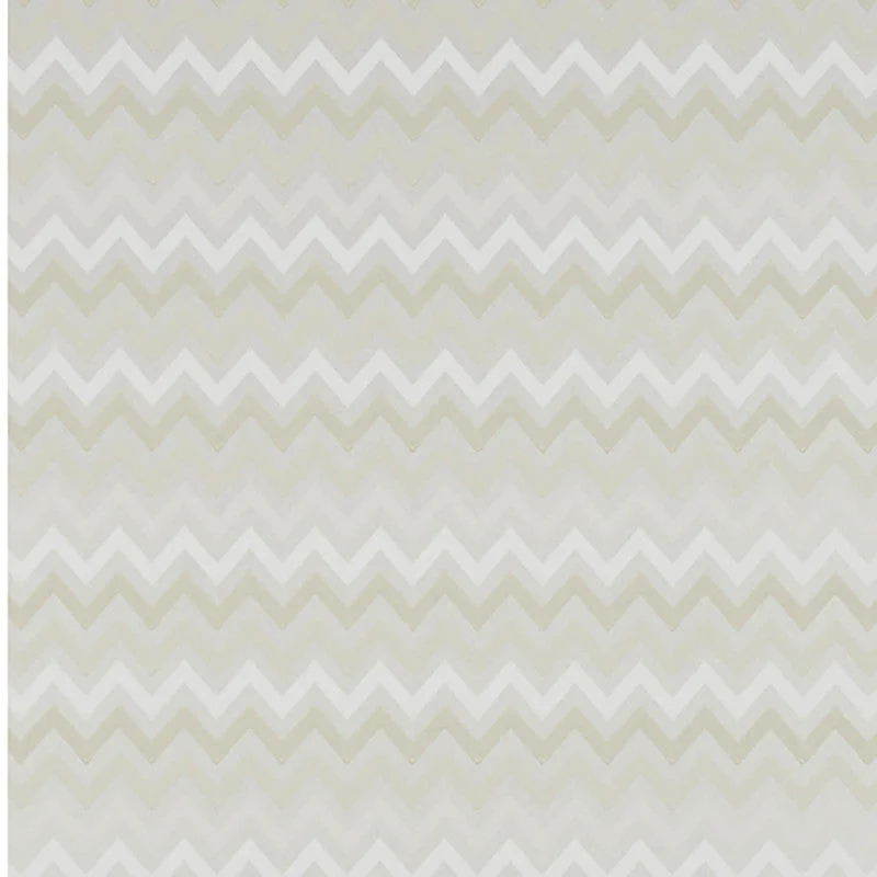 Wallpaper with trellis pattern-Chevron Small Wallpaper in Beige/Cream/Ivory