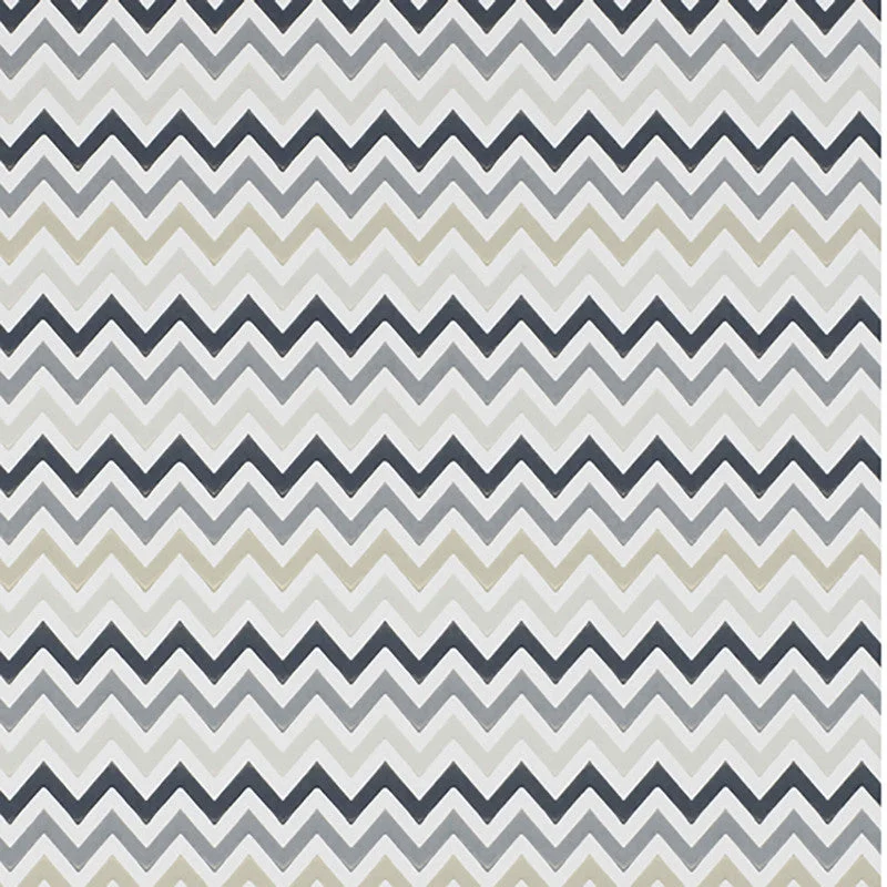 Wallpaper with autumn theme-Chevron Small Wallpaper in Black/Grey/Taupe