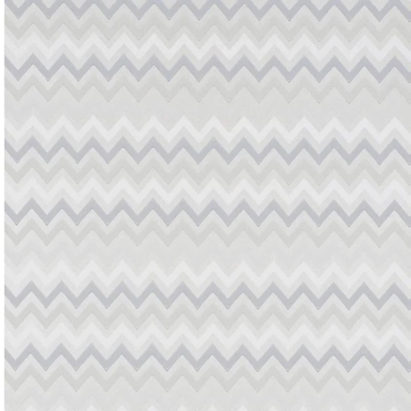 Wallpaper for chic bedroom-Chevron Small Wallpaper in Grey/Cream/Green