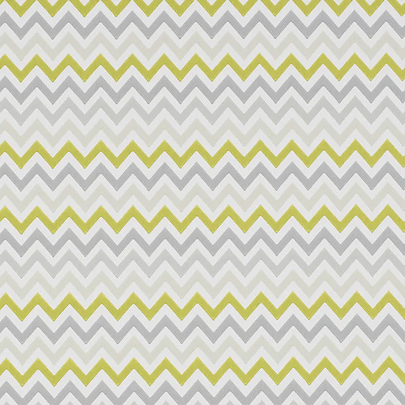 Wallpaper for kids bedroom-Chevron Small Wallpaper in Grey/Cream/Silver