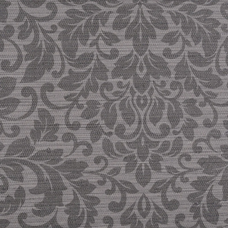 Wallpaper with spring theme-Damask Elegant on Faux Grasscloth Wallpaper in Grey