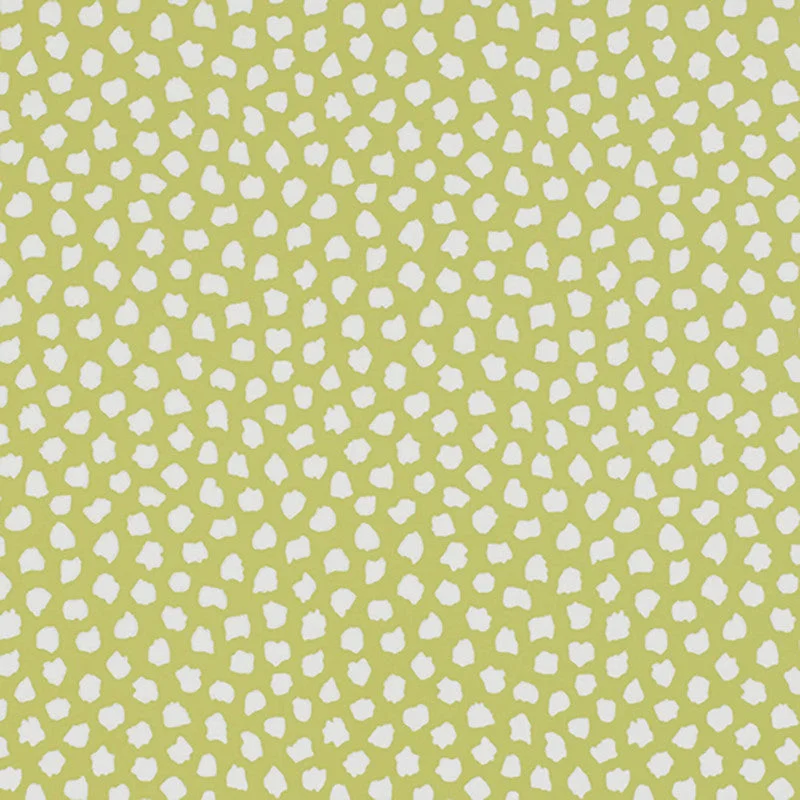 Wallpaper for small dining-Floating Popcorn Wallpaper in Green/Cream