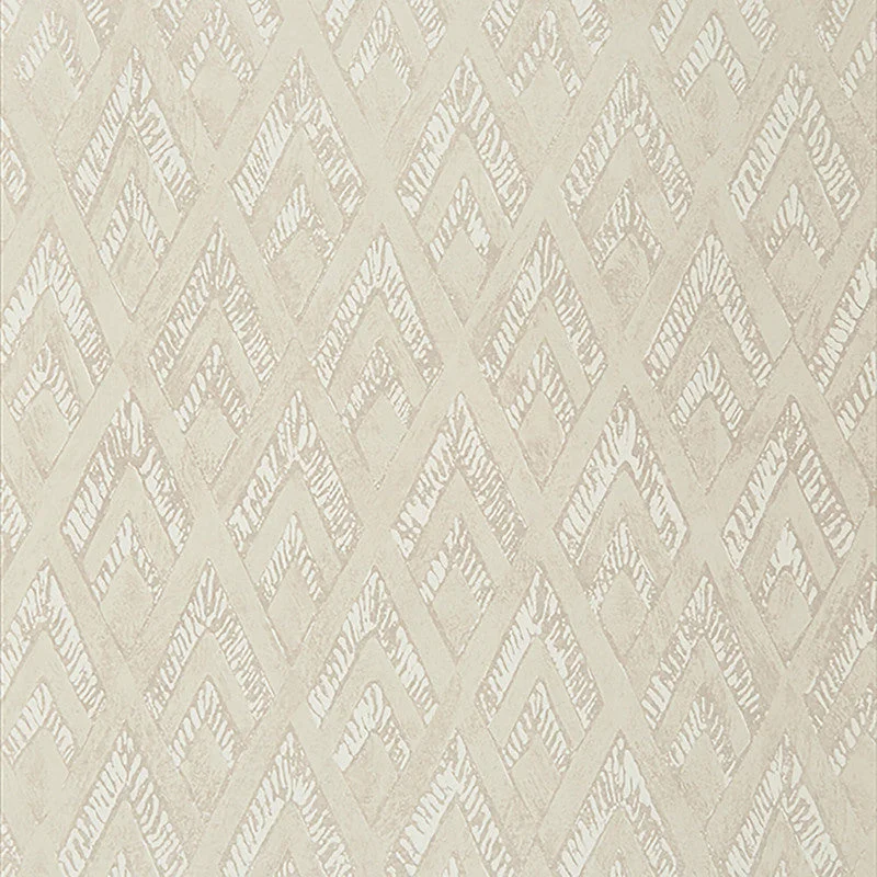 Wallpaper with subtle patterns-Geo Diamond Modern Wallpaper in Soft Sage Metallic