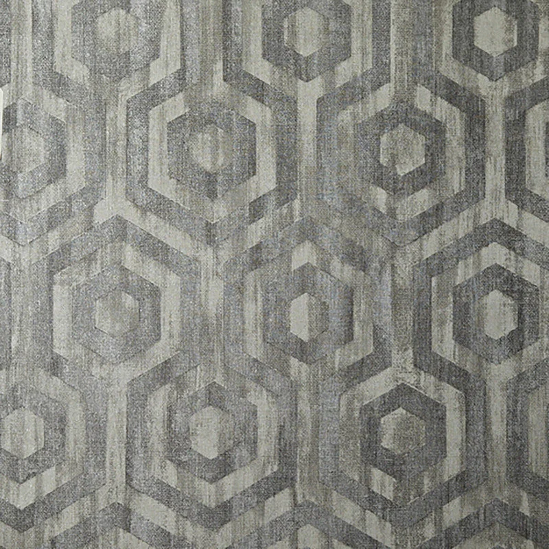 Wallpaper for art studio-Geometric Contemporary Wallpaper in Khaki/Brown