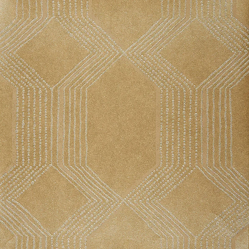 Wallpaper for home office-Geometric Ogee Beaded Wallpaper in Olive