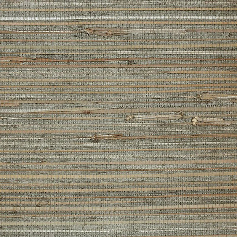 Wallpaper vintage style-Grasscloth Natural Straight & Knotted Texture Wallpaper in Brown