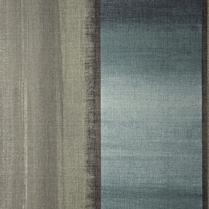 Wallpaper for eclectic style-Stripe Extra Wide Wallpaper in Stone/Fog