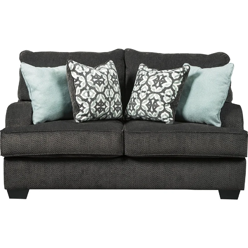 washable sofa slipcovers-Charenton Loveseat - Charcoal