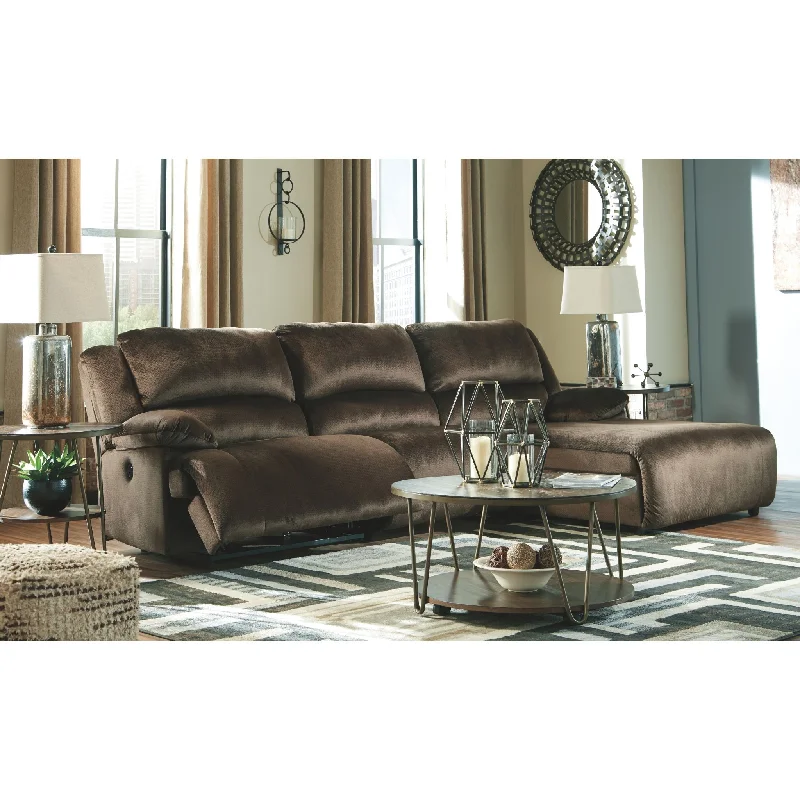 sofa for narrow spaces-Clonmel 3 Piece Reclining Power Sectional