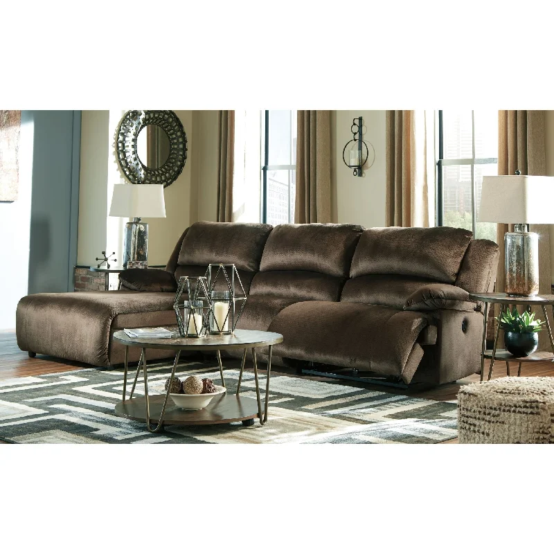 plush sofa comfort level-Clonmel 3 Piece Reclining Power Sectional