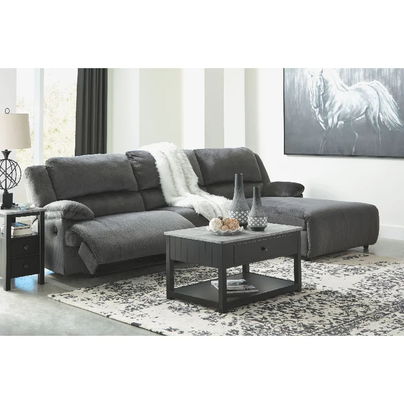 sofa durability test-Clonmel 3 Piece Reclining Sectional