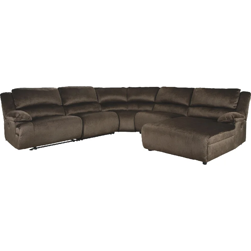 sofa repair near me-Clonmel 5 Piece Power Reclining Sectional