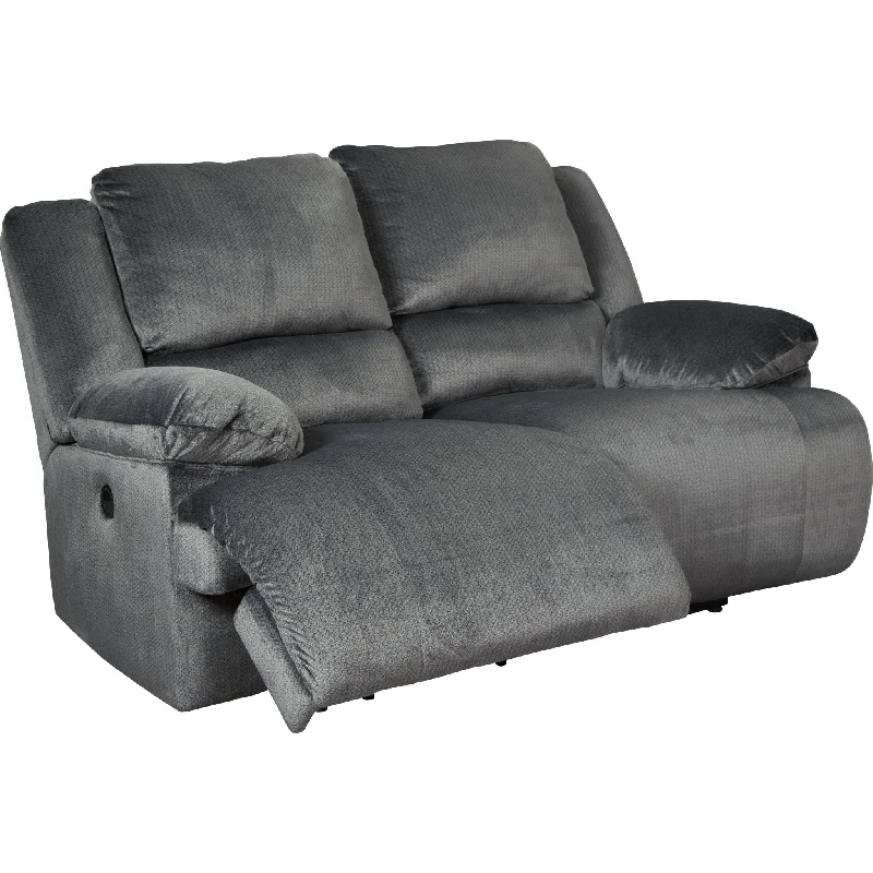 how to fluff sofa pillows-Clonmel Power Reclining Loveseat - Charcoal