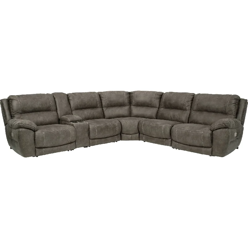 sofa with cup holders-Cranedall 6 Piece Power Reclining Sectional