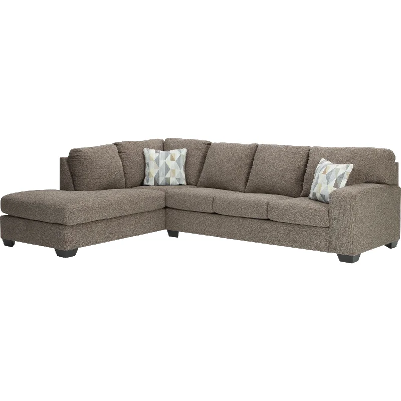 sofa with wooden frame-Dalhart 2 Piece Sectional - Hickory