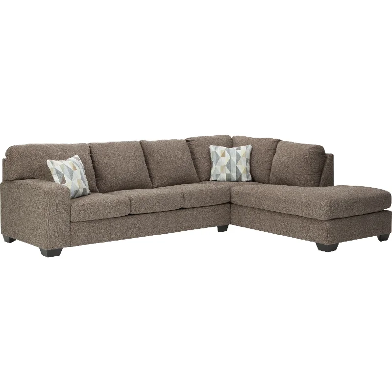 best sofa for kids-Dalhart 2 Piece Sectional - Hickory