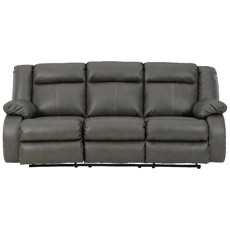 sofa cleaning service cost-Denoron Power Reclining Sofa - Gray