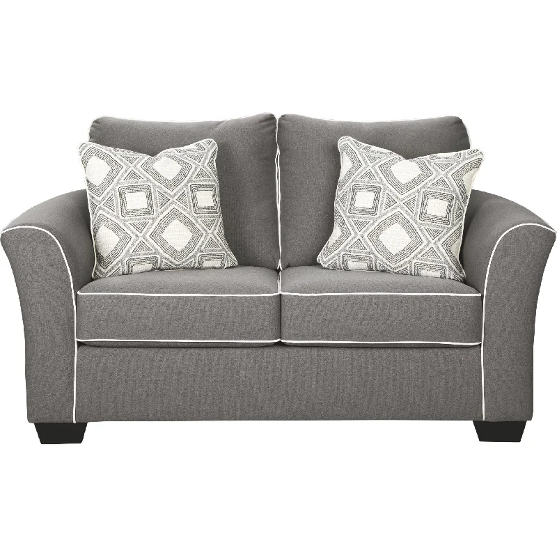 sofa sale free shipping-Domani Loveseat - Charcoal