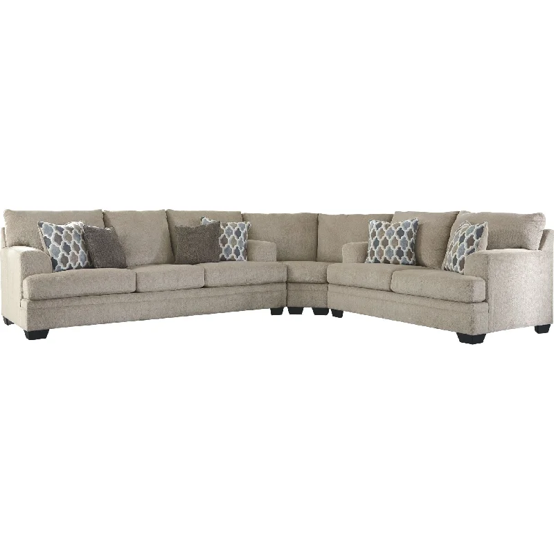 sofa with curved design-Dorsten 3 Piece Sectional - Sisal