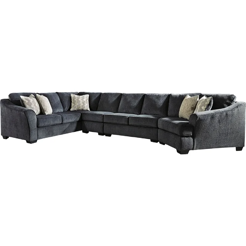 how to clean sofa leather-Eltmann 4 Piece Sectional with Cuddler