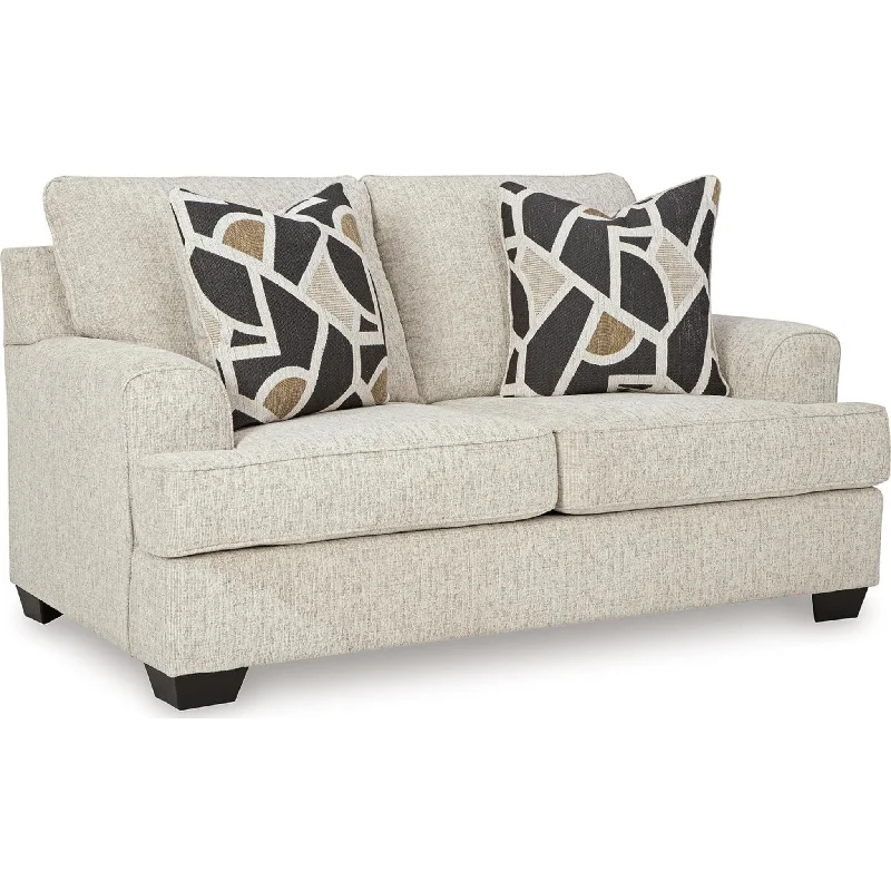 sofa with wide seats-Heartcort Loveseat - Quartz