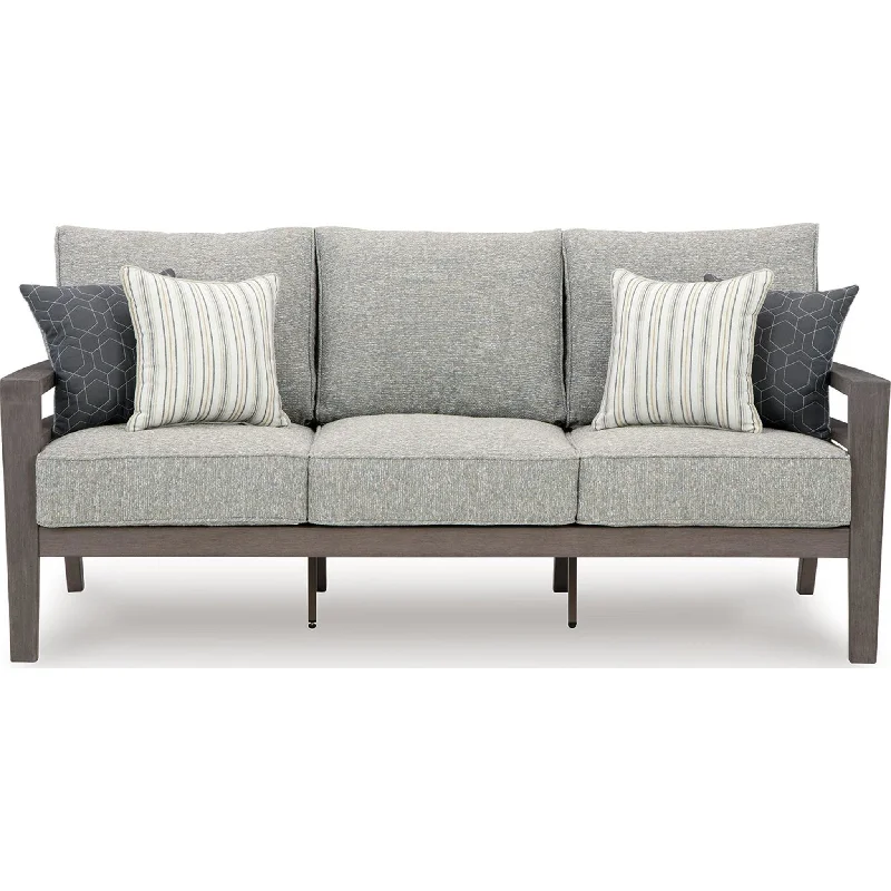 how to remove sofa odors-Hillside Barn Outdoor Sofa with Cushion - Gray/Brown