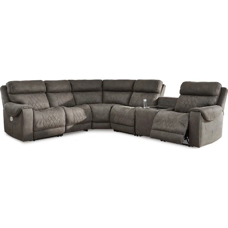 sofa fabric cleaning hacks-Hoopster 6 Piece Sectional with Power