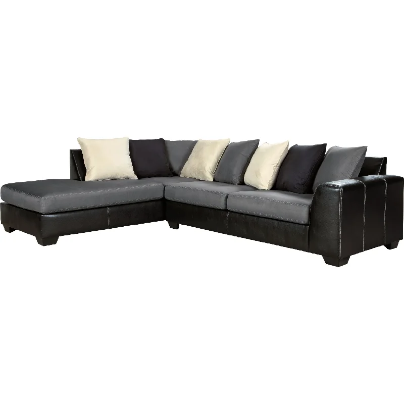 sofa for home library-Jacurso 2 Piece Sectional - Charcoal