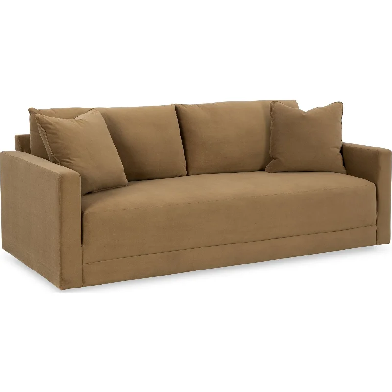 sofa with durable leather-Lainee Sofa - Honey