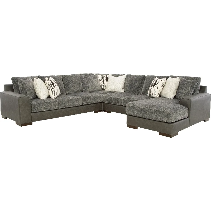 sofa with modern curves-Larkstone 4 Piece Sectional