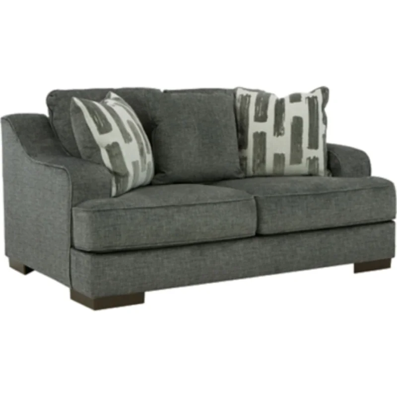 best sofa for back pain-Lessinger Loveseat - Pewter