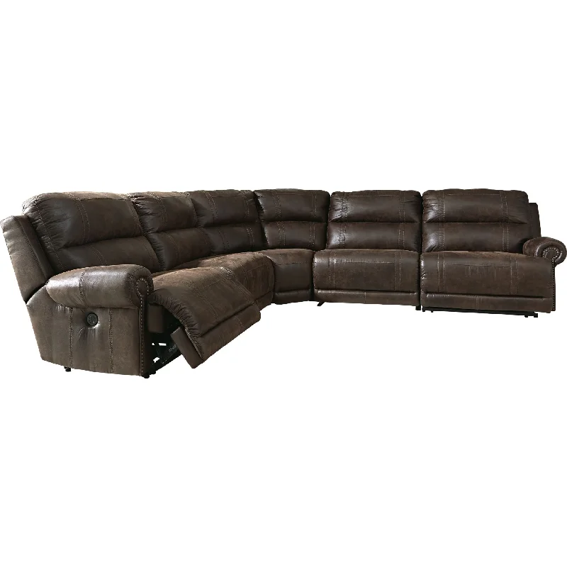 sofa with deep cushions-Luttrell 5 Piece Power Reclining Sectional