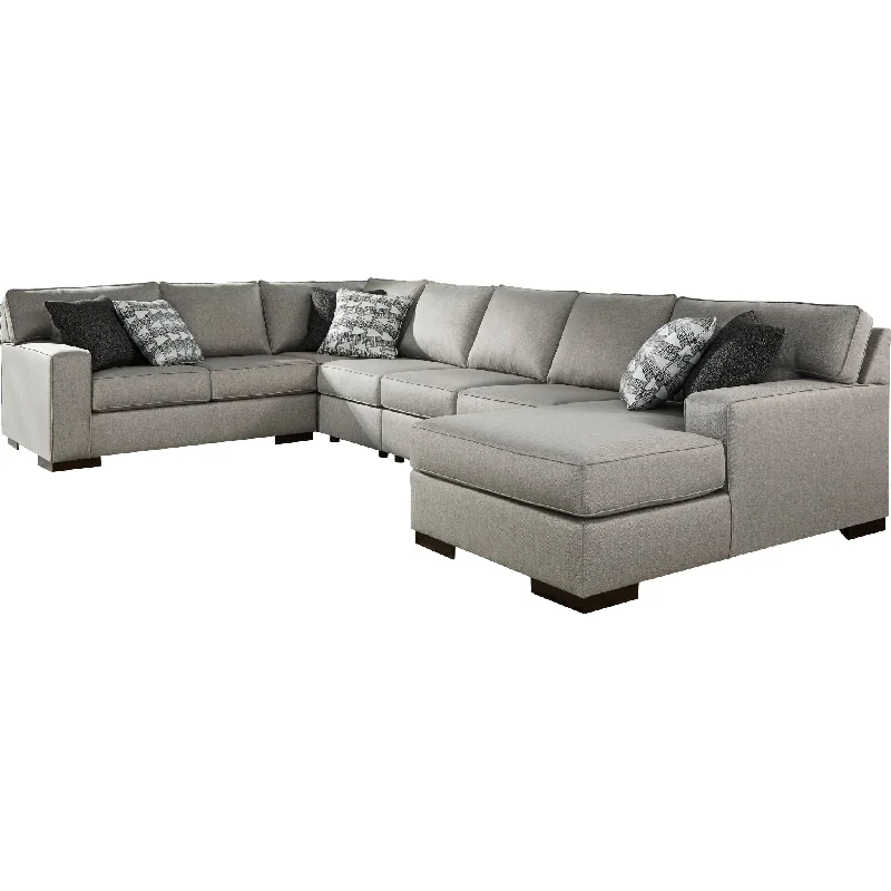 sofa cushion foam near me-Marsing Nuvella 5 Piece Sectional