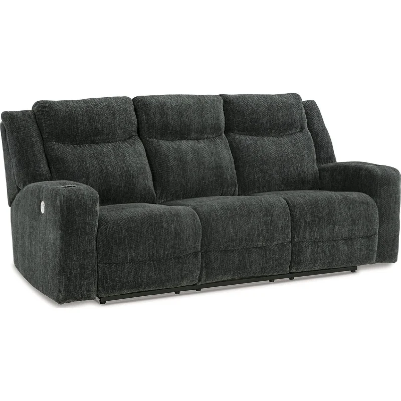 best sofa for cozy feel-Martinglenn Power Reclining Sofa - Ebony