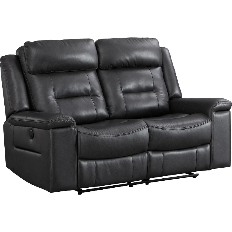 sofa for outdoor patio-McAdoo Power Reclining Loveseat - Charcoal