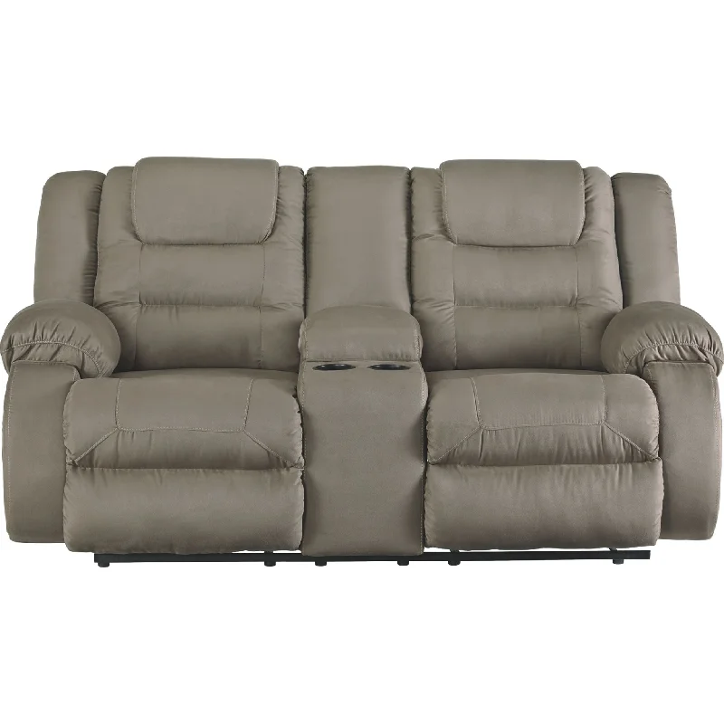 how to fix sofa sags-McCade Reclining Loveseat with Console - Cobblestone