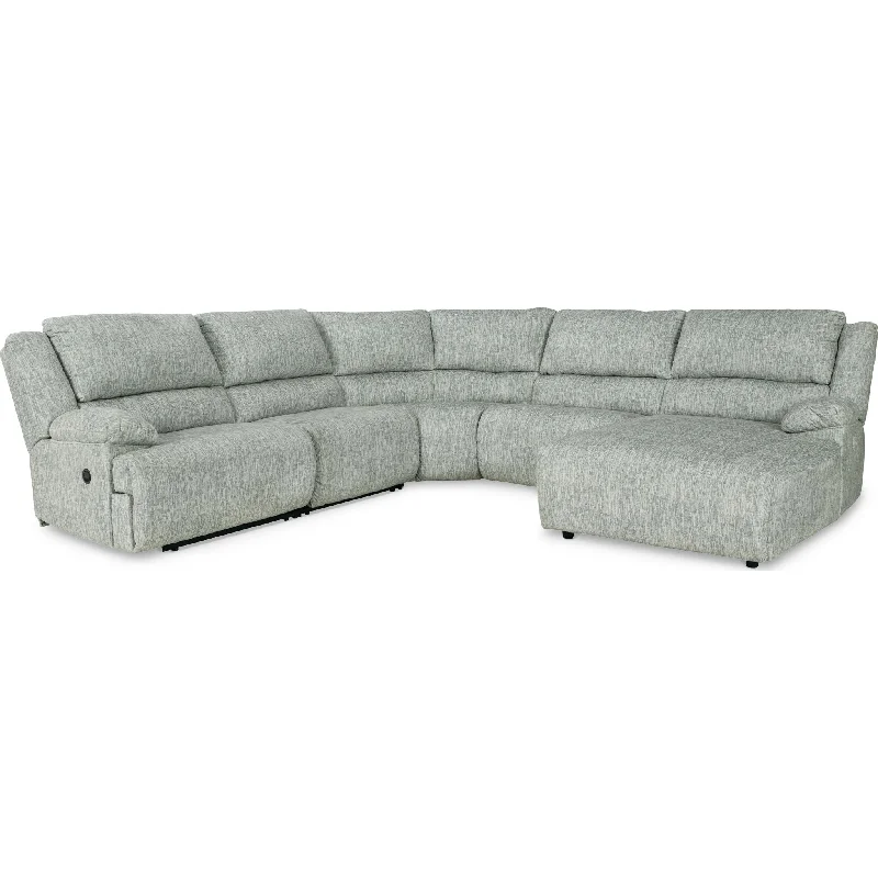 how to clean sofa pet hair-McClelland 5 Piece Reclining Chaise Sectional