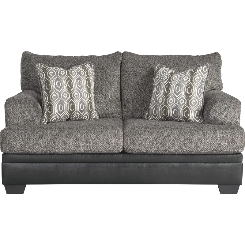 sofa for small den-Millingar Loveseat - Smoke