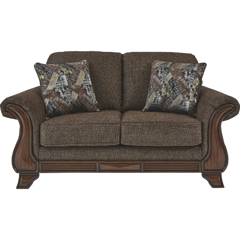 sofa with soft seats-Miltonwood Loveseat - Teak