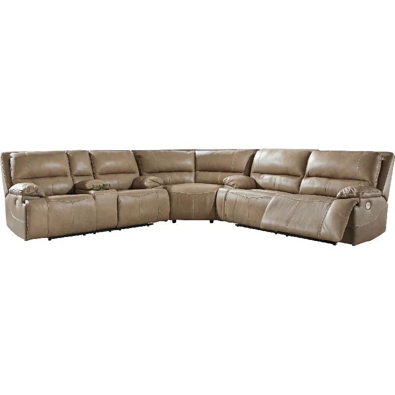 sofa with plush leather-Ricmen 3 Piece Power Sectional