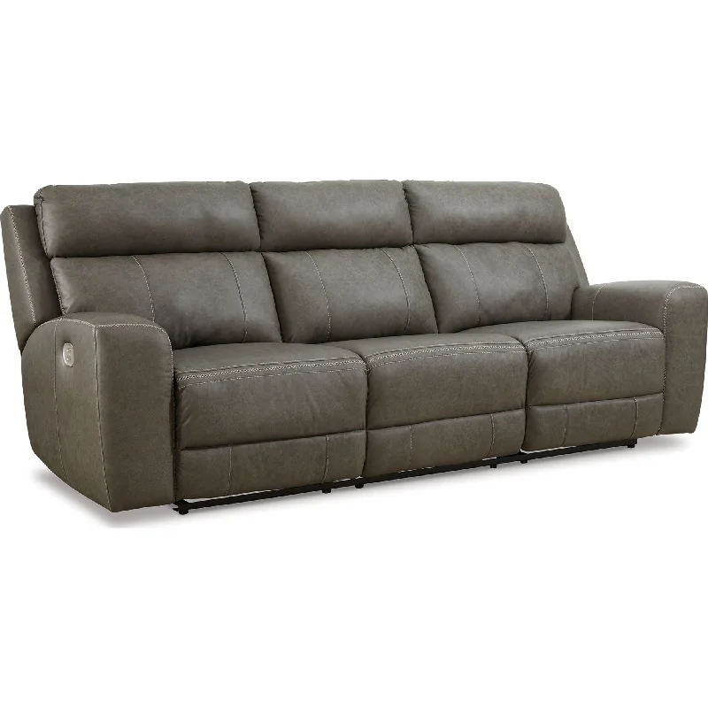 sofa sale online reviews-Roman Power Reclining Sofa - Smoke