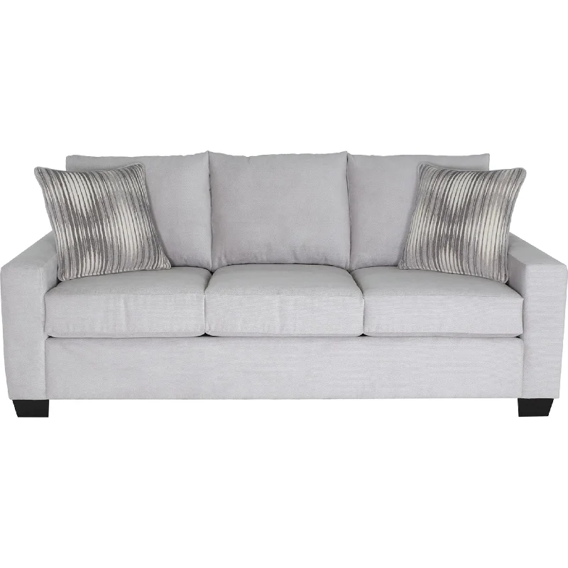 sofa with deep leather-Ryan Sofa - Pewter