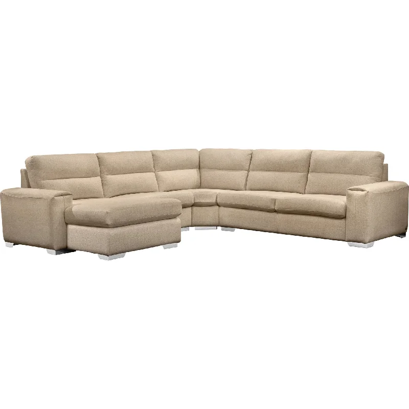 sofa with durable leather-Sebastien 4 Piece Sectional