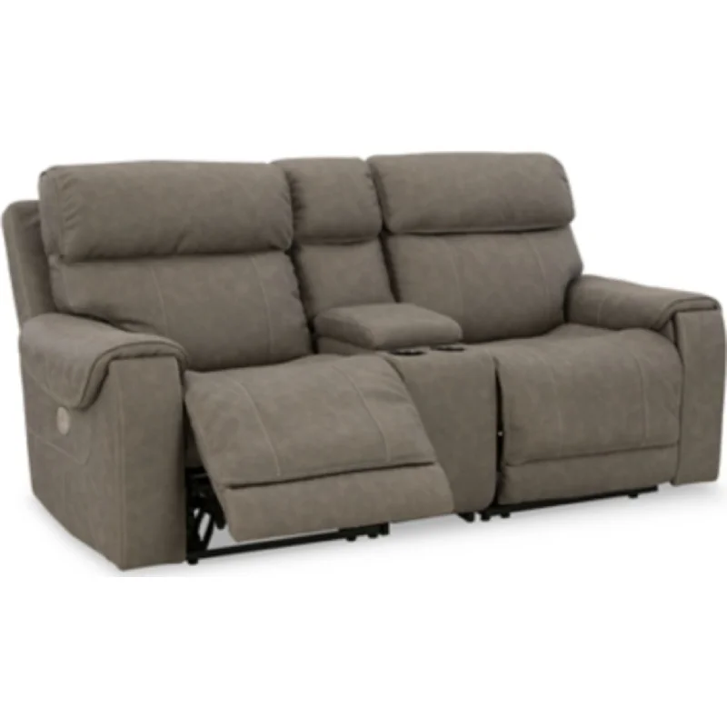 how to fix sofa stains-Starbot 3 Piece Power Reclining Loveseat Console - Fossil